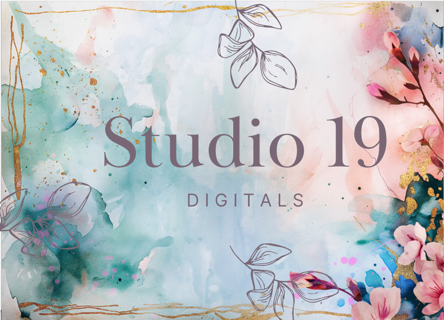 Watercolour florals journal papers - 20 pages (DIGITAL FILE)