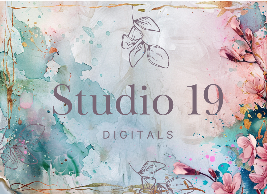 Watercolour florals journal papers - 20 pages (DIGITAL FILE)