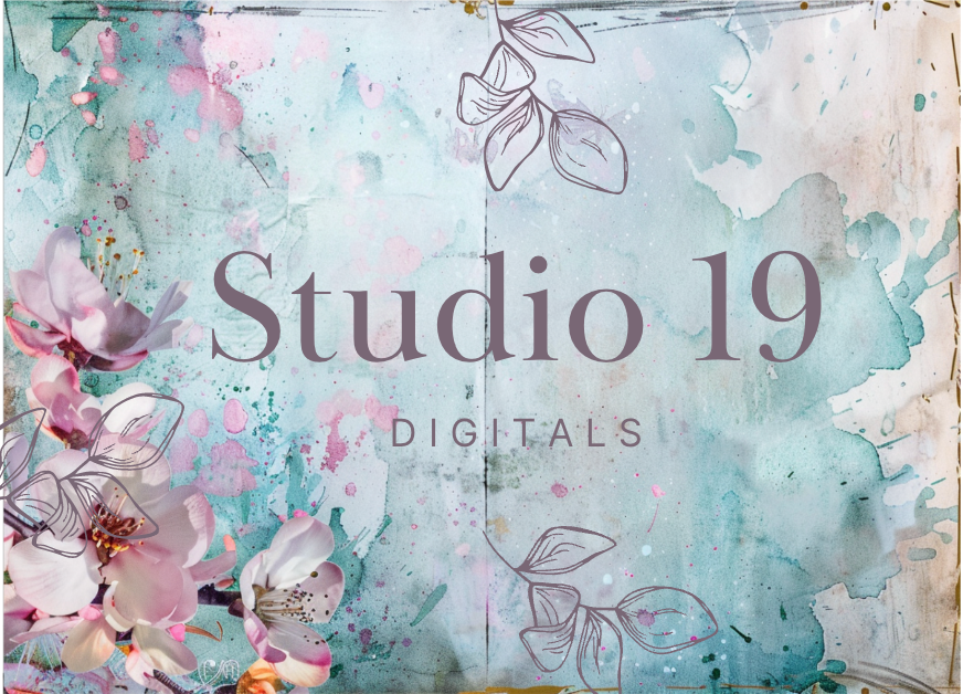 Watercolour florals journal papers - 20 pages (DIGITAL FILE)