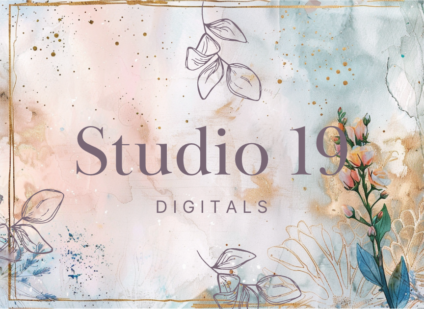 Watercolour florals journal papers - 20 pages (DIGITAL FILE)