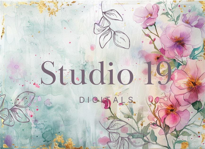 Watercolour florals journal papers - 20 pages (DIGITAL FILE)