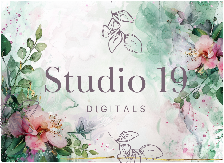 Watercolour florals journal papers - 20 pages (DIGITAL FILE)