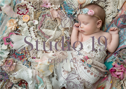 Boho babies scrapbook papers (21 pages) DIGITAL FILE