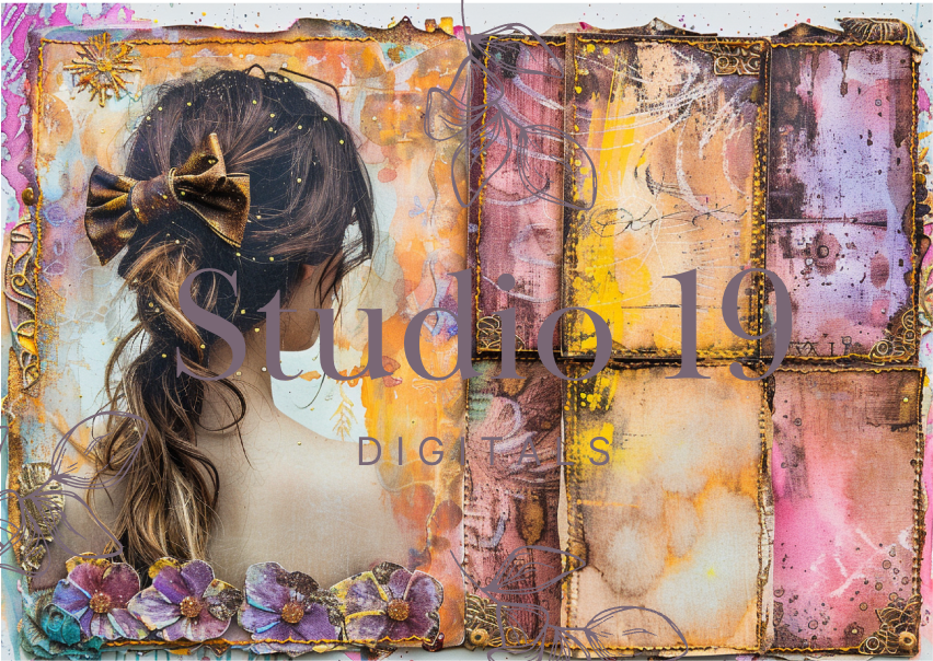 Boho girls feature pages (24 papers ) DIGITAL FILE