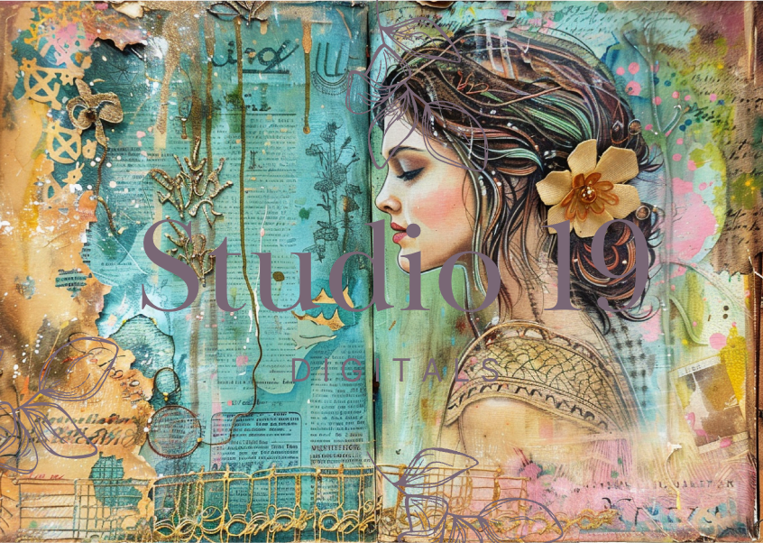 Boho girls feature pages (24 papers ) DIGITAL FILE