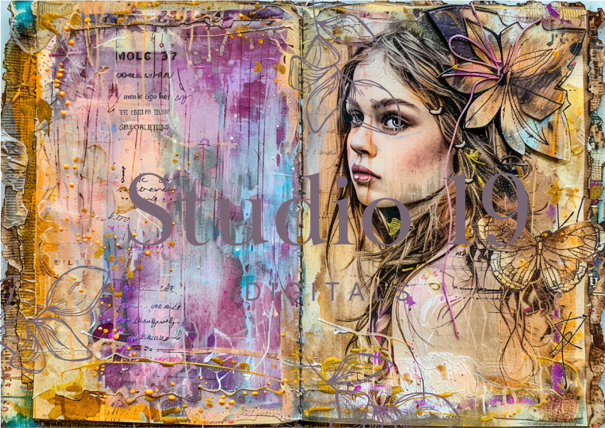 Boho girls feature pages (24 papers ) DIGITAL FILE