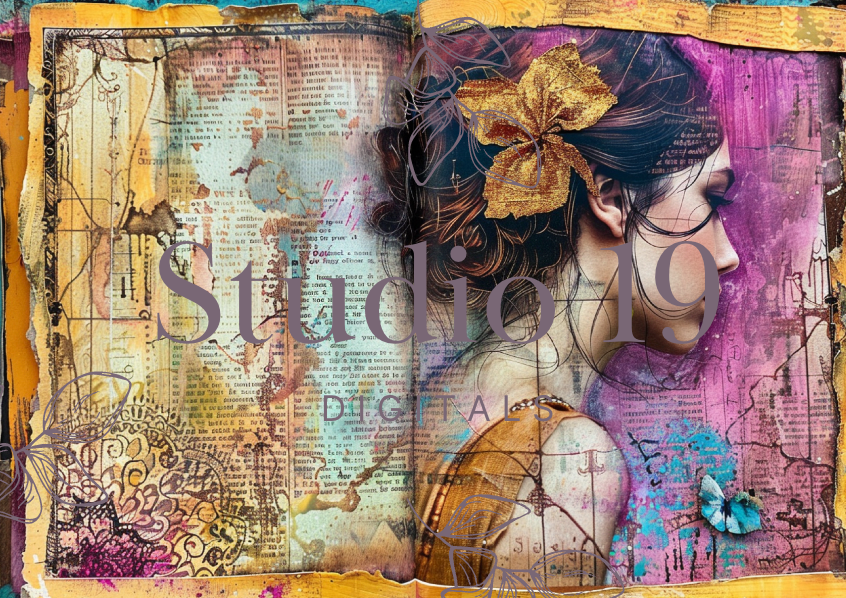 Boho girls feature pages (24 papers ) DIGITAL FILE