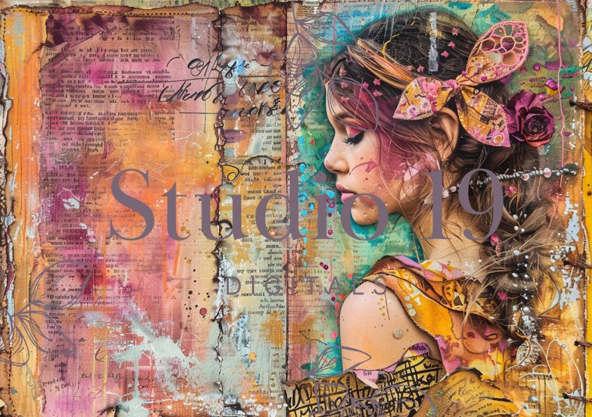 Boho girls feature pages (24 papers ) DIGITAL FILE