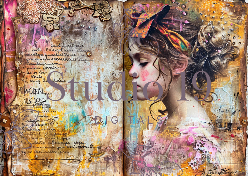 Boho girls feature pages (24 papers ) DIGITAL FILE