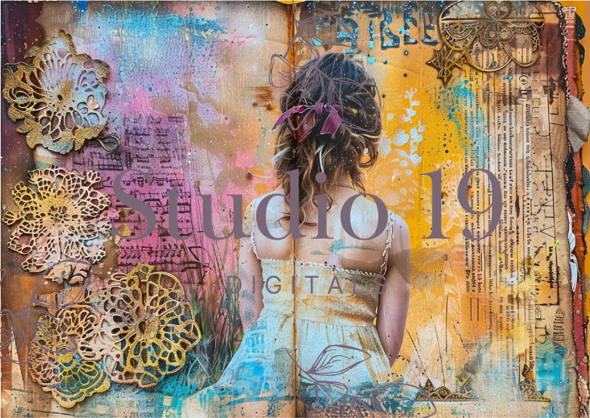 Boho girls feature pages (24 papers ) DIGITAL FILE