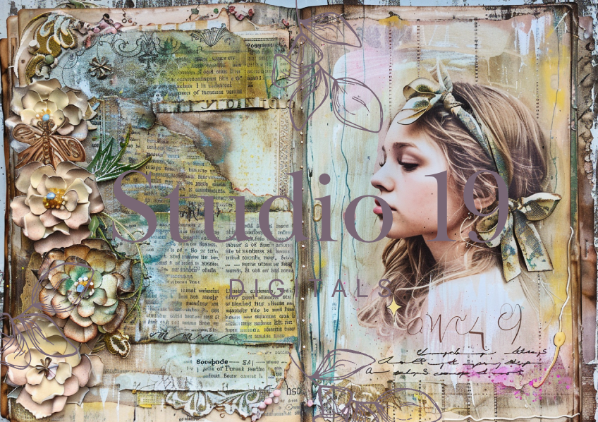 Boho girls feature pages (24 papers ) DIGITAL FILE