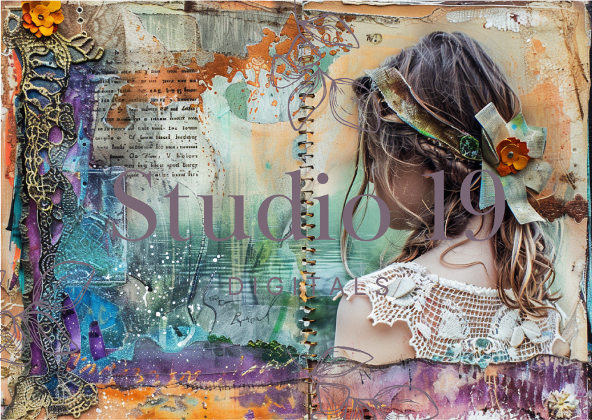 Boho girls feature pages (24 papers ) DIGITAL FILE