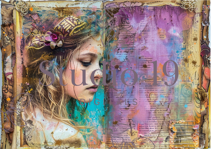 Boho girls journal papers (37 pages) DIGITAL FILE