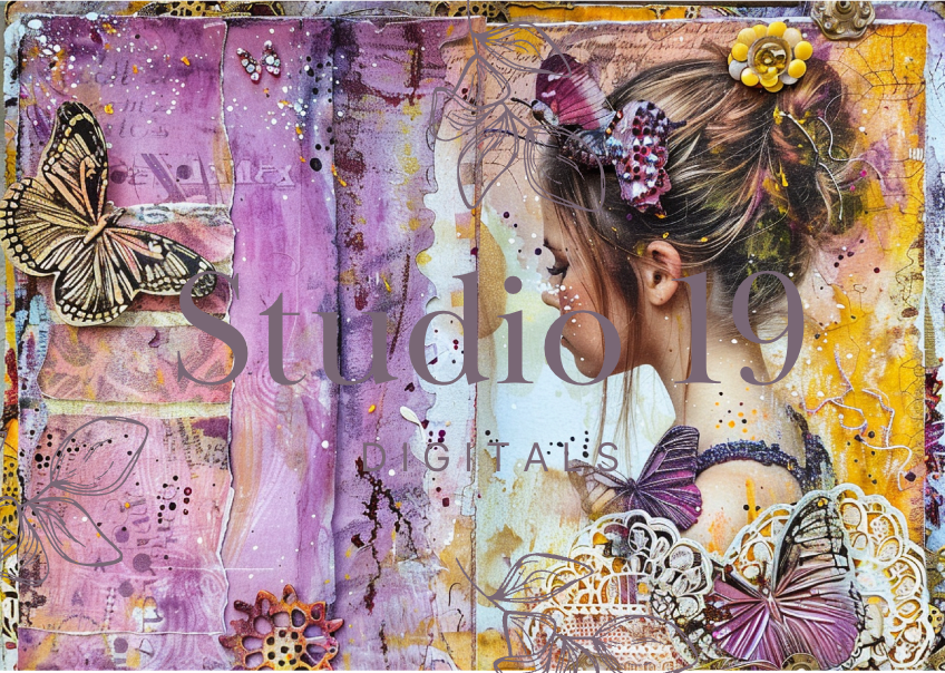 Boho girls journal papers (37 pages) DIGITAL FILE