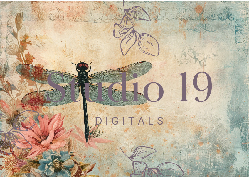 Dragonflies colourful journal papers (15 pages) DIGITAL FILE