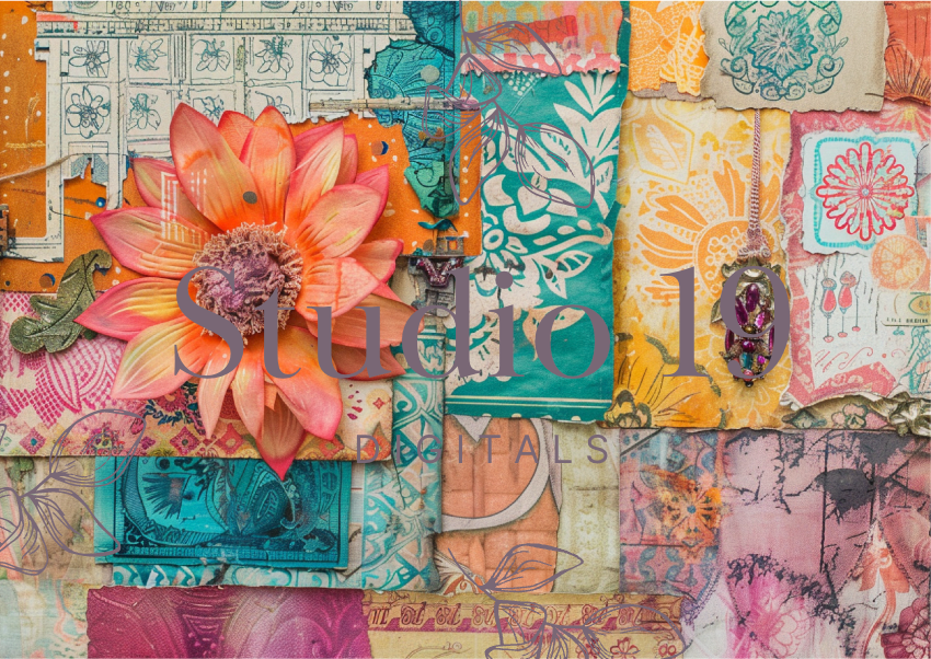 Softly Boho scrapbook papers (47 pages) DIGITAL FILE