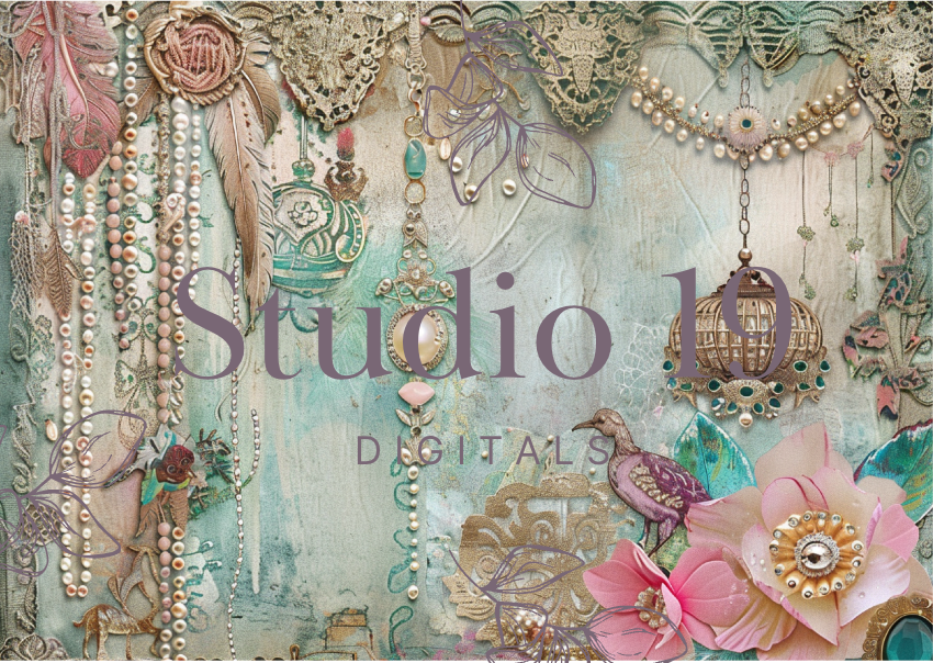 Softly Boho scrapbook papers (47 pages) DIGITAL FILE