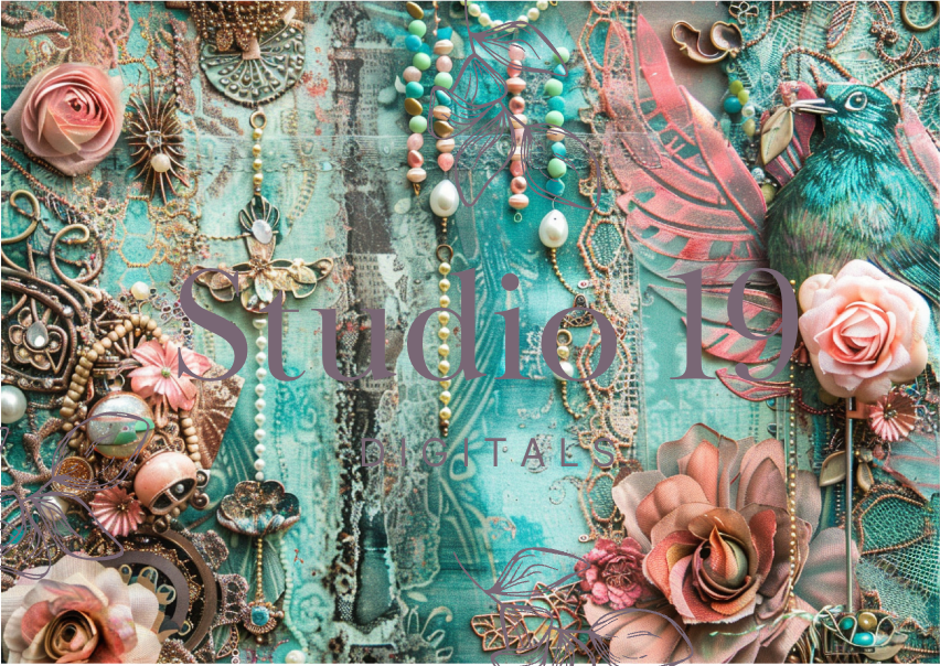 Softly Boho scrapbook papers (47 pages) DIGITAL FILE