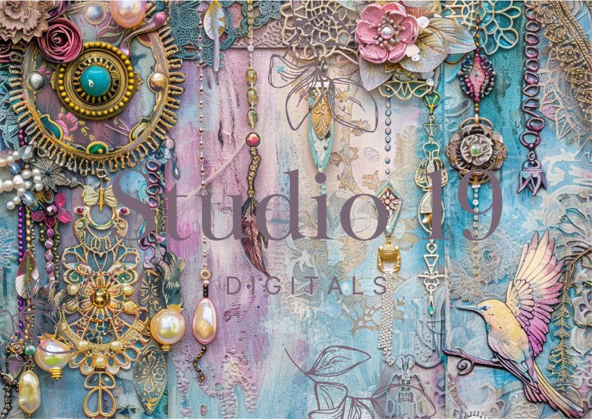 Softly Boho scrapbook papers (47 pages) DIGITAL FILE