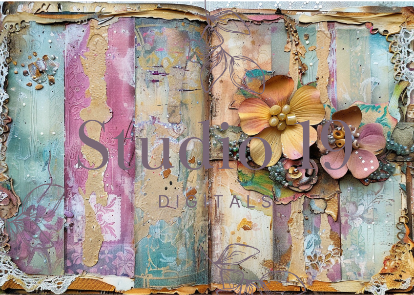 Softly Boho scrapbook papers (47 pages) DIGITAL FILE