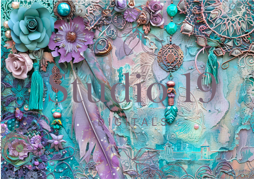 Softly Boho scrapbook papers (47 pages) DIGITAL FILE