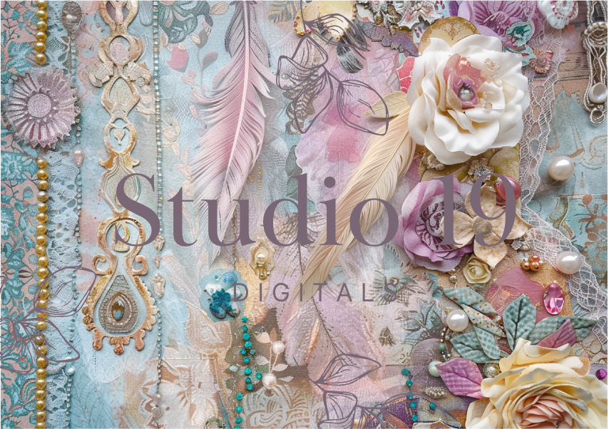 Softly Boho scrapbook papers (47 pages) DIGITAL FILE