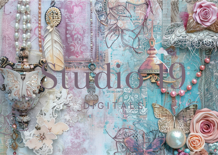 Softly Boho scrapbook papers (47 pages) DIGITAL FILE