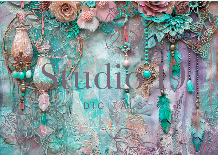 Softly Boho scrapbook papers (47 pages) DIGITAL FILE