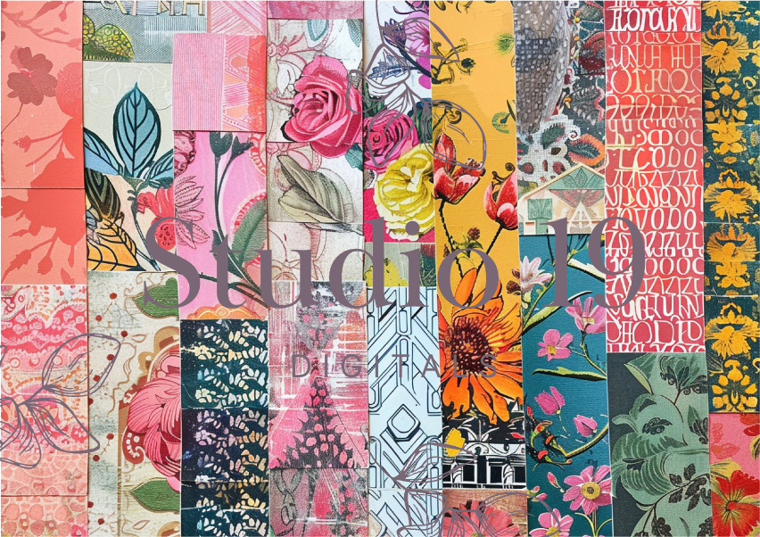 Softly Boho scrapbook papers (47 pages) DIGITAL FILE