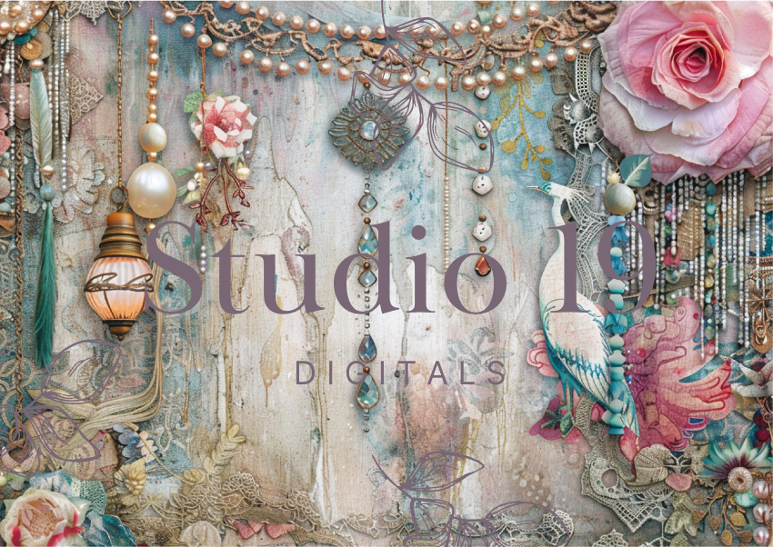 Softly Boho scrapbook papers (47 pages) DIGITAL FILE