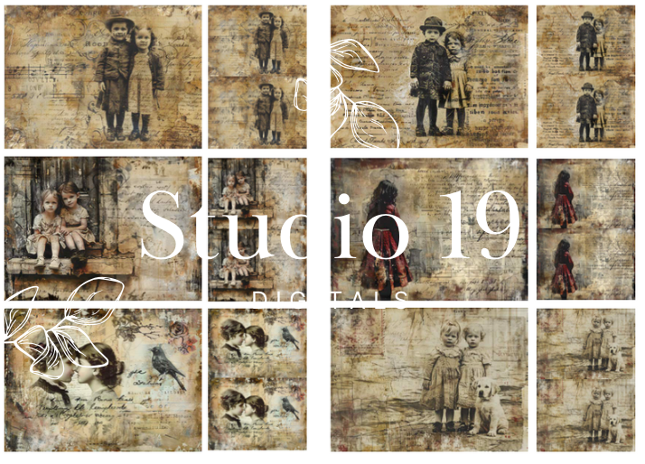 Vintage photo collection (10 pages) DIGITAL FILE