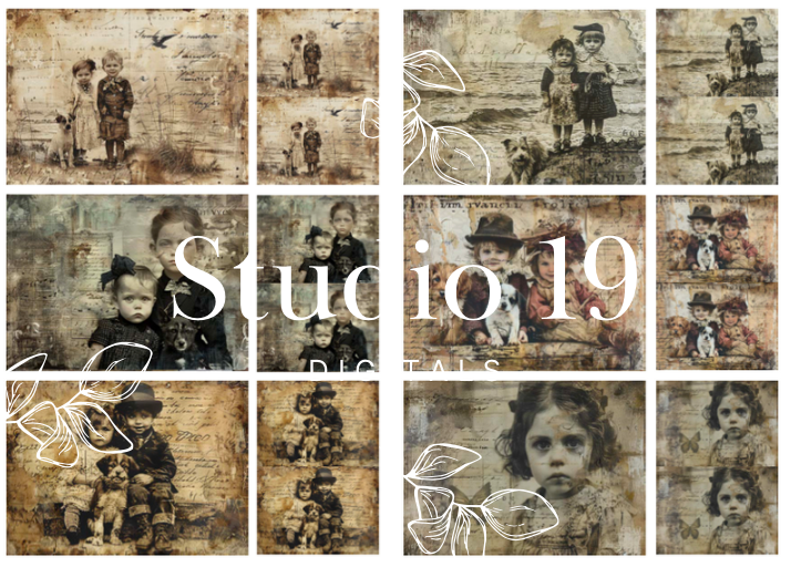 Vintage photo collection (10 pages) DIGITAL FILE