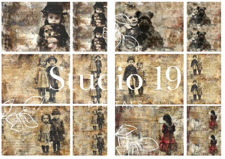 Vintage photo collection (10 pages) DIGITAL FILE