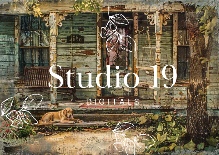 Vintage scrapbook papers - 48 pages (DIGITAL FILE)