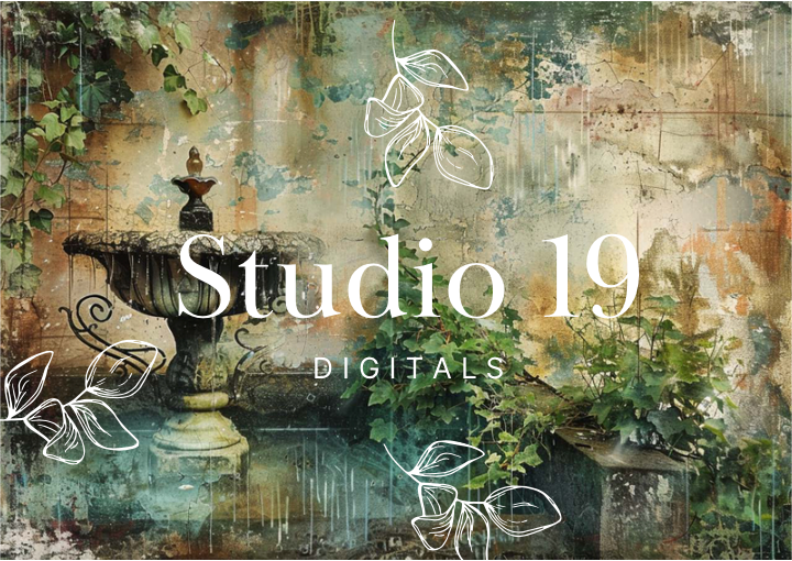 Vintage scrapbook papers - 48 pages (DIGITAL FILE)