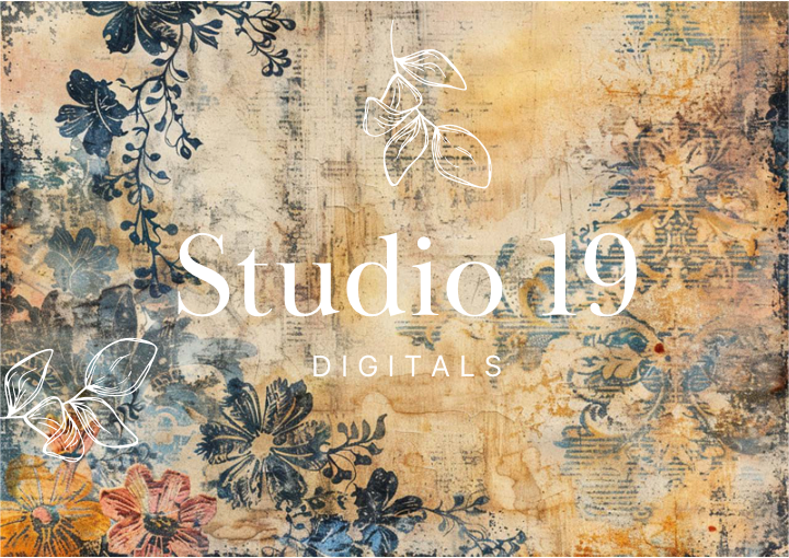 Vintage scrapbook papers - 48 pages (DIGITAL FILE)