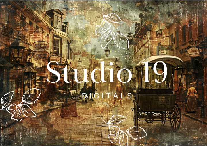 Vintage scrapbook papers - 48 pages (DIGITAL FILE)