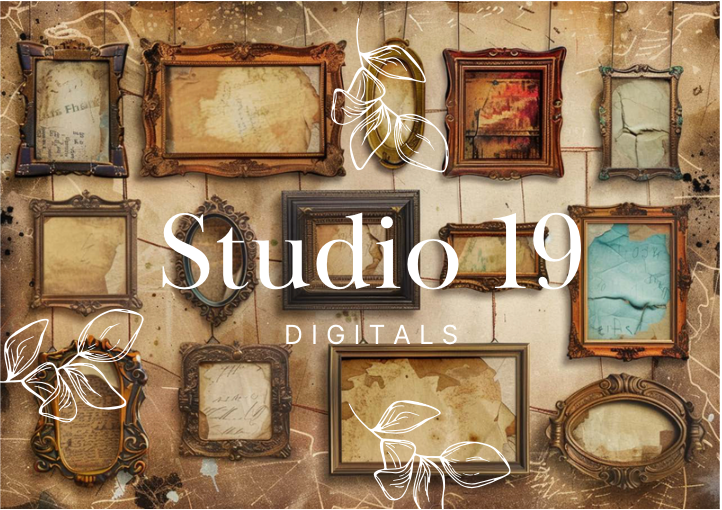 Vintage scrapbook papers - 48 pages (DIGITAL FILE)