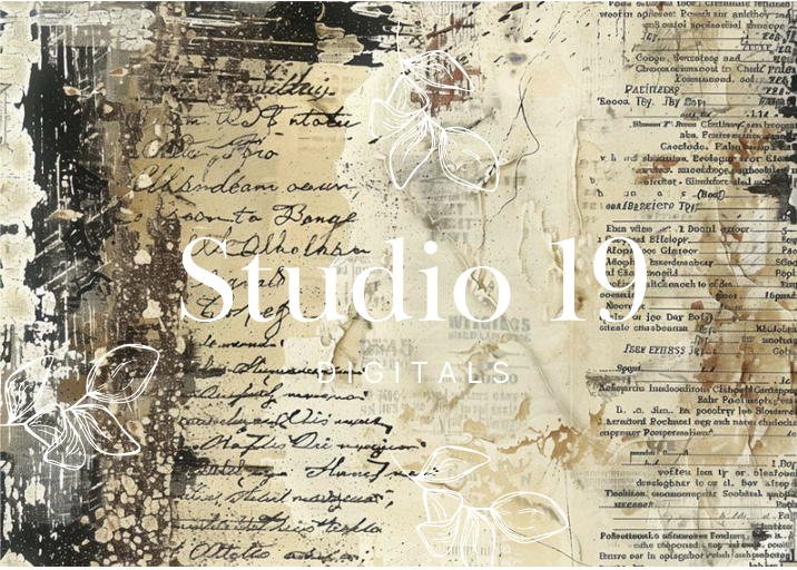 Vintage scrapbook papers - 48 pages (DIGITAL FILE)