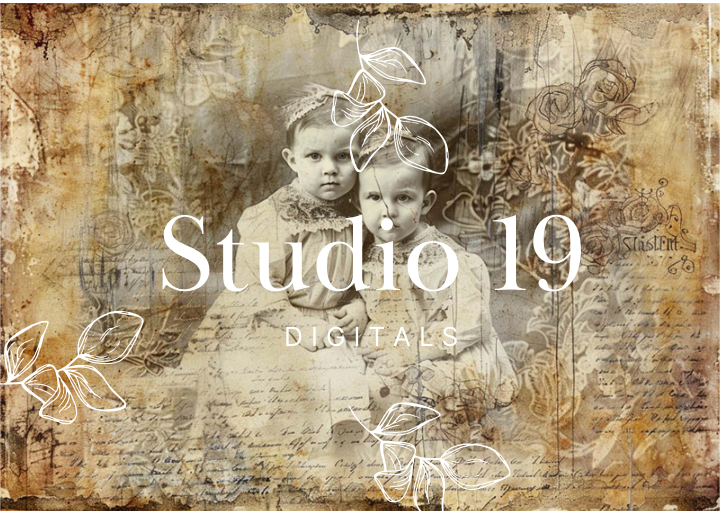 Vintage scrapbook papers - 48 pages (DIGITAL FILE)