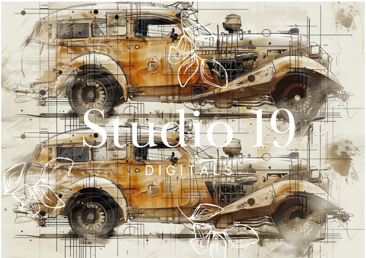 Vintage scrapbook papers - 48 pages (DIGITAL FILE)