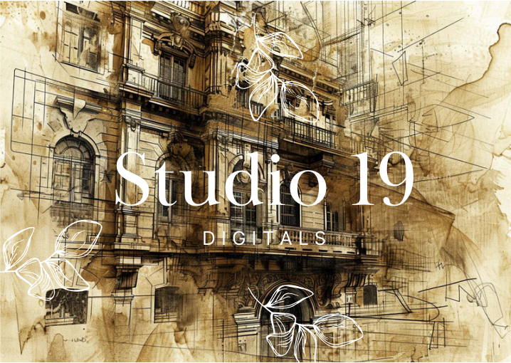 Vintage scrapbook papers - 48 pages (DIGITAL FILE)