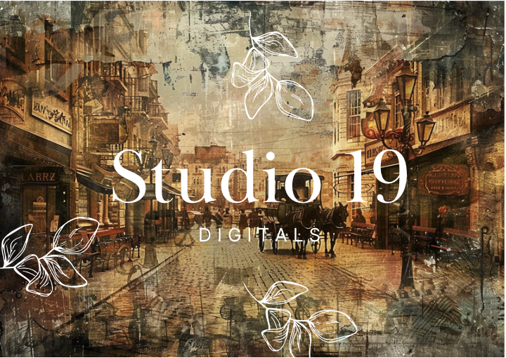 Vintage scrapbook papers - 48 pages (DIGITAL FILE)