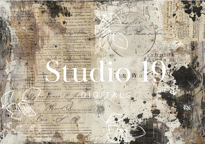 Vintage scrapbook papers - 48 pages (DIGITAL FILE)