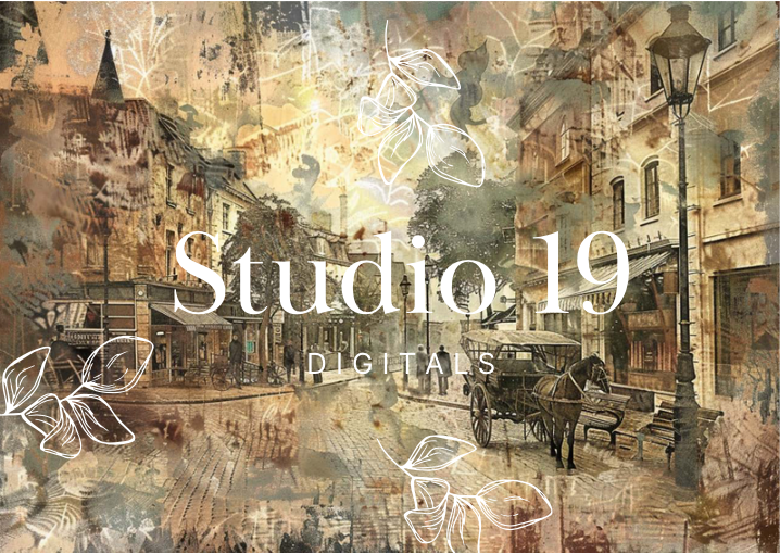 Vintage scrapbook papers - 48 pages (DIGITAL FILE)