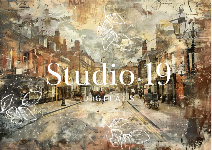 Vintage scrapbook papers - 48 pages (DIGITAL FILE)