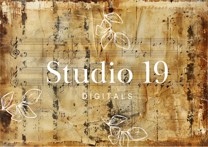 Vintage scrapbook papers - 48 pages (DIGITAL FILE)