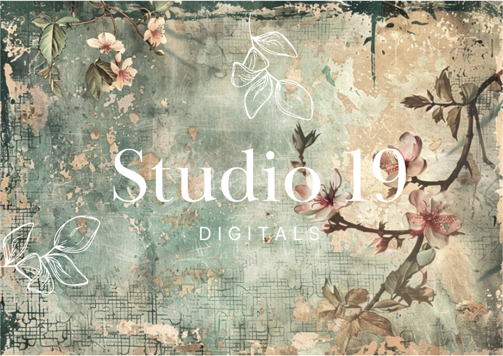 Vintage scrapbook papers - 48 pages (DIGITAL FILE)