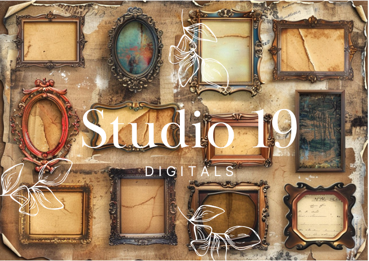 Vintage scrapbook papers - 48 pages (DIGITAL FILE)