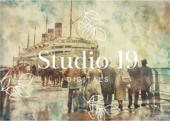 Vintage scrapbook papers - 48 pages (DIGITAL FILE)